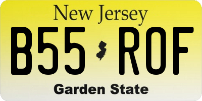 NJ license plate B55ROF