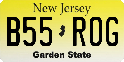 NJ license plate B55ROG