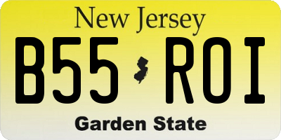 NJ license plate B55ROI