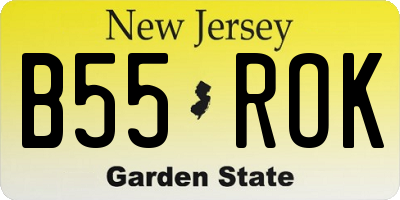 NJ license plate B55ROK