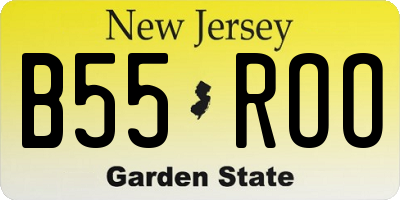 NJ license plate B55ROO