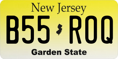 NJ license plate B55ROQ