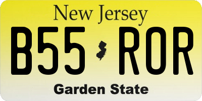 NJ license plate B55ROR
