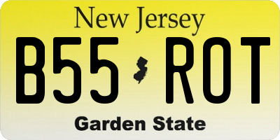 NJ license plate B55ROT