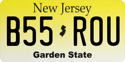 NJ license plate B55ROU