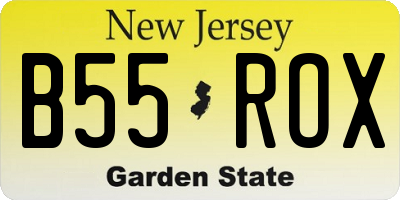 NJ license plate B55ROX