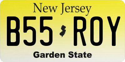 NJ license plate B55ROY