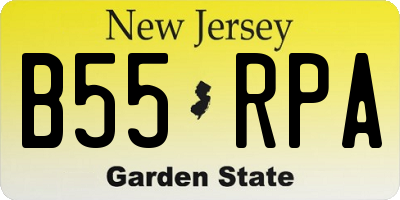 NJ license plate B55RPA