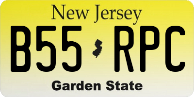 NJ license plate B55RPC