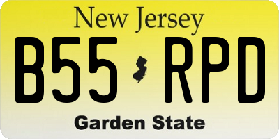 NJ license plate B55RPD