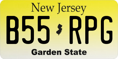 NJ license plate B55RPG