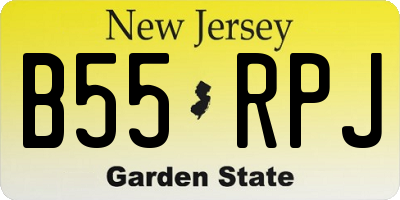 NJ license plate B55RPJ