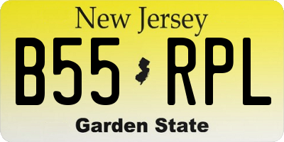 NJ license plate B55RPL
