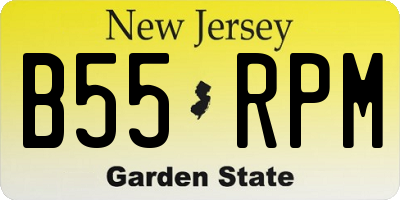 NJ license plate B55RPM