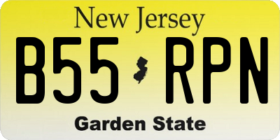 NJ license plate B55RPN