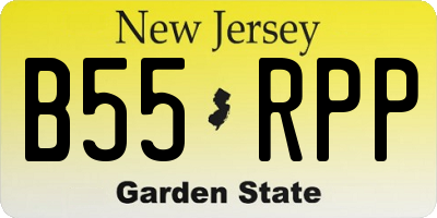NJ license plate B55RPP
