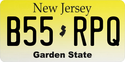 NJ license plate B55RPQ