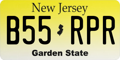 NJ license plate B55RPR