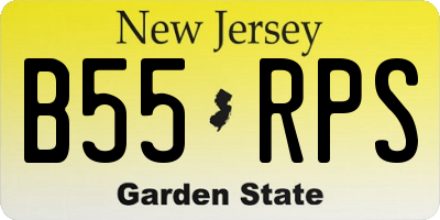 NJ license plate B55RPS