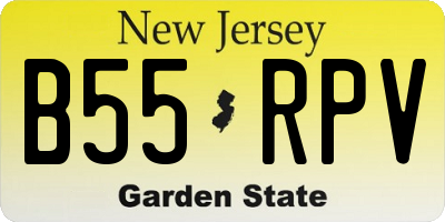 NJ license plate B55RPV