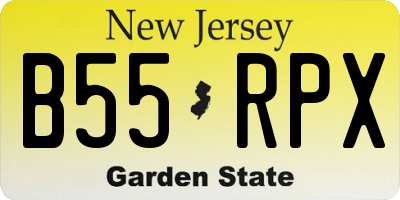 NJ license plate B55RPX