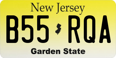 NJ license plate B55RQA
