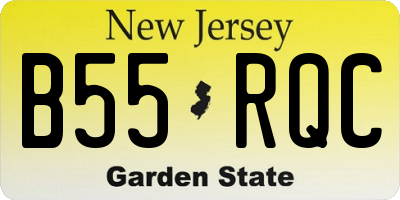 NJ license plate B55RQC