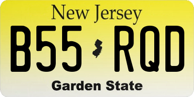 NJ license plate B55RQD