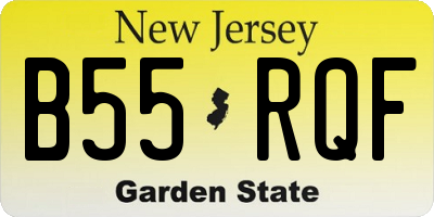 NJ license plate B55RQF