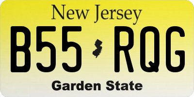 NJ license plate B55RQG