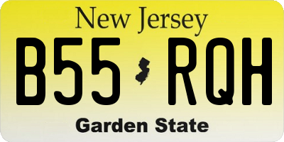 NJ license plate B55RQH