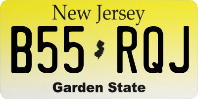 NJ license plate B55RQJ