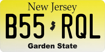 NJ license plate B55RQL