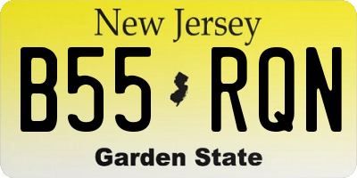 NJ license plate B55RQN