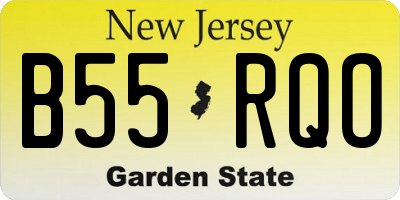 NJ license plate B55RQO