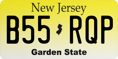 NJ license plate B55RQP