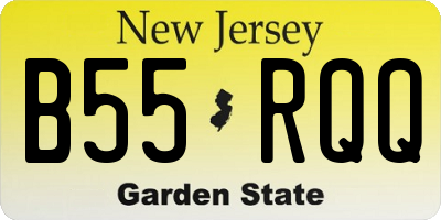 NJ license plate B55RQQ
