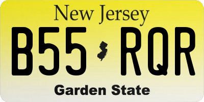 NJ license plate B55RQR
