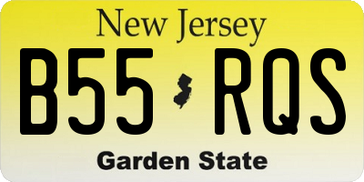 NJ license plate B55RQS