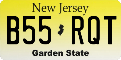 NJ license plate B55RQT