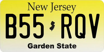 NJ license plate B55RQV