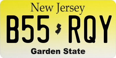 NJ license plate B55RQY