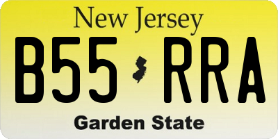 NJ license plate B55RRA