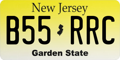 NJ license plate B55RRC