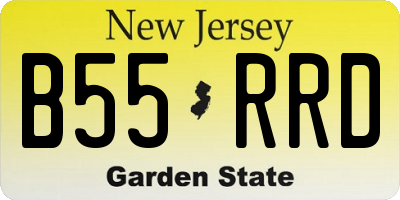 NJ license plate B55RRD