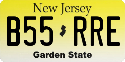 NJ license plate B55RRE