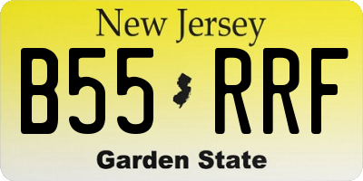 NJ license plate B55RRF