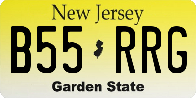 NJ license plate B55RRG