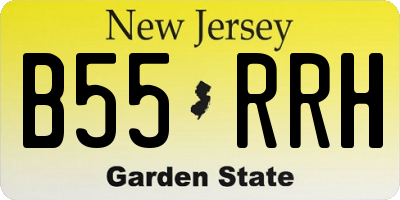 NJ license plate B55RRH