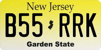 NJ license plate B55RRK